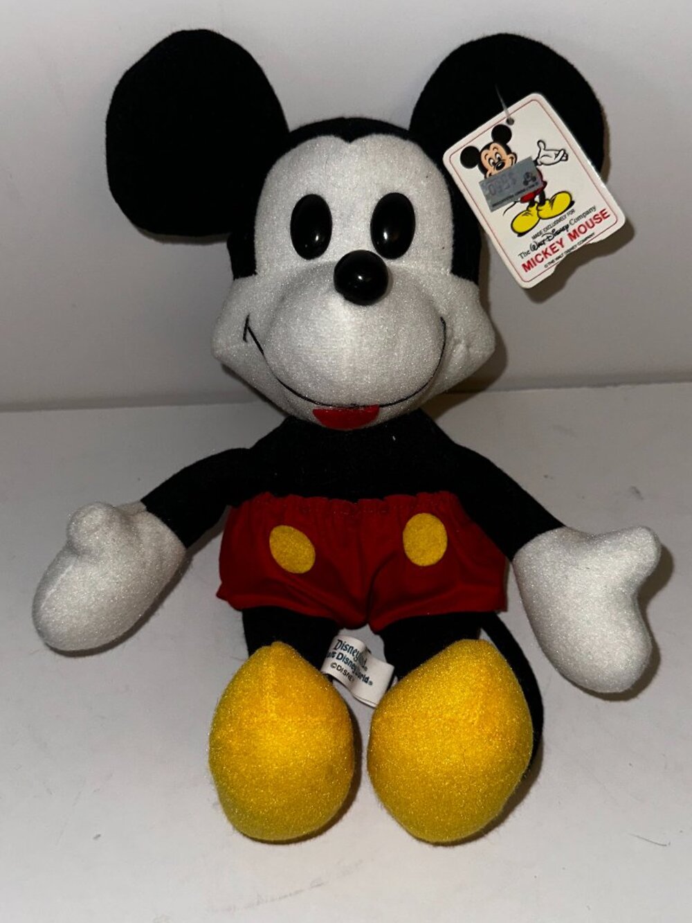 Vintage Mickey Mouse Plush 10” Classic Walt Disney World Disneyland